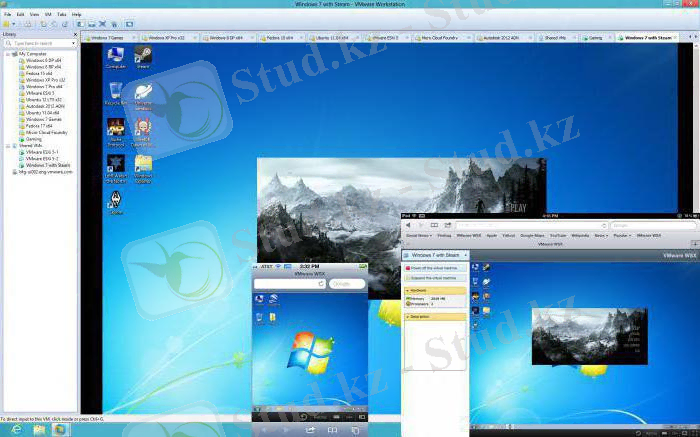 физикалық машинада VMware туралы виртуализация